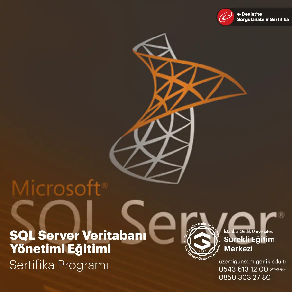 SQL Server Veritabanı Yönetimi Eğitimi Sertifika Programı